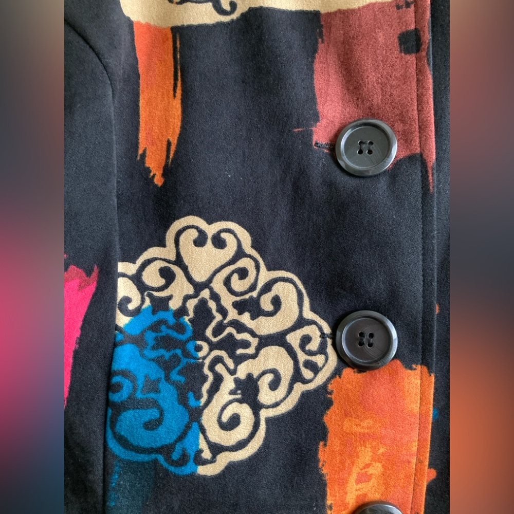 Briggs New York Multicolor Abstract Jacket Size S - Picture 2 of 7